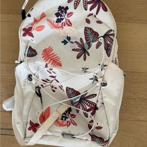 The North Face Women's Backpack - White with Multicolor Floral